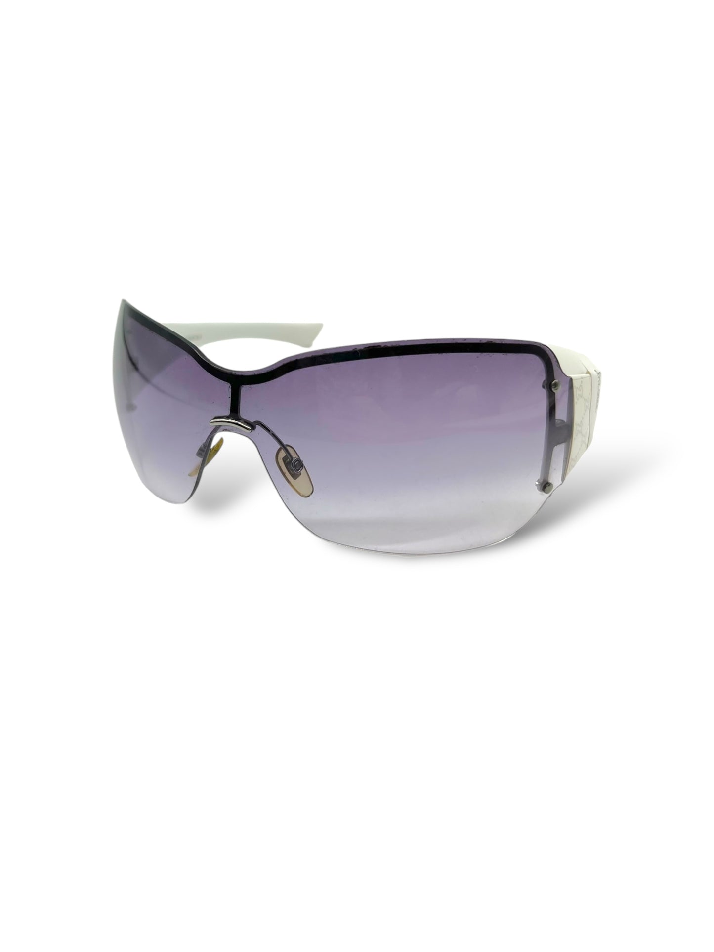 Gucci Oversized Shield Rimless Ski Sunglasses