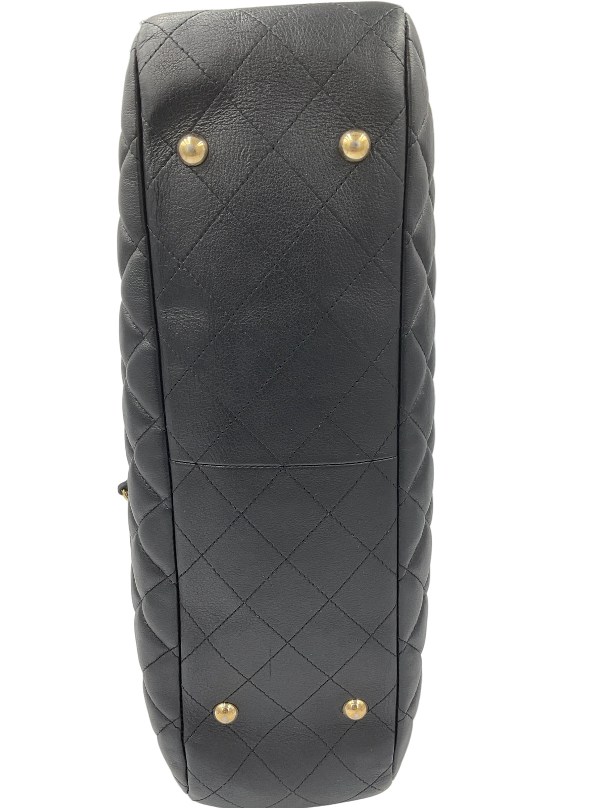 Chanel Black Leather Quilted Timeless Shopping Tote