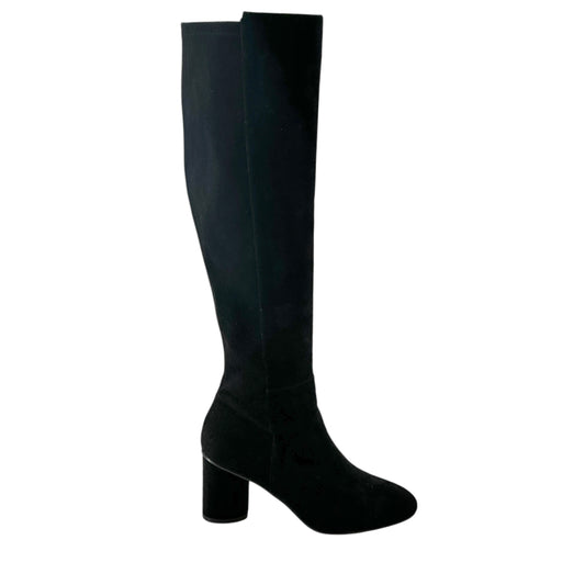 Stuart Weitzman Eloise 75 Black Suede Tall Boots