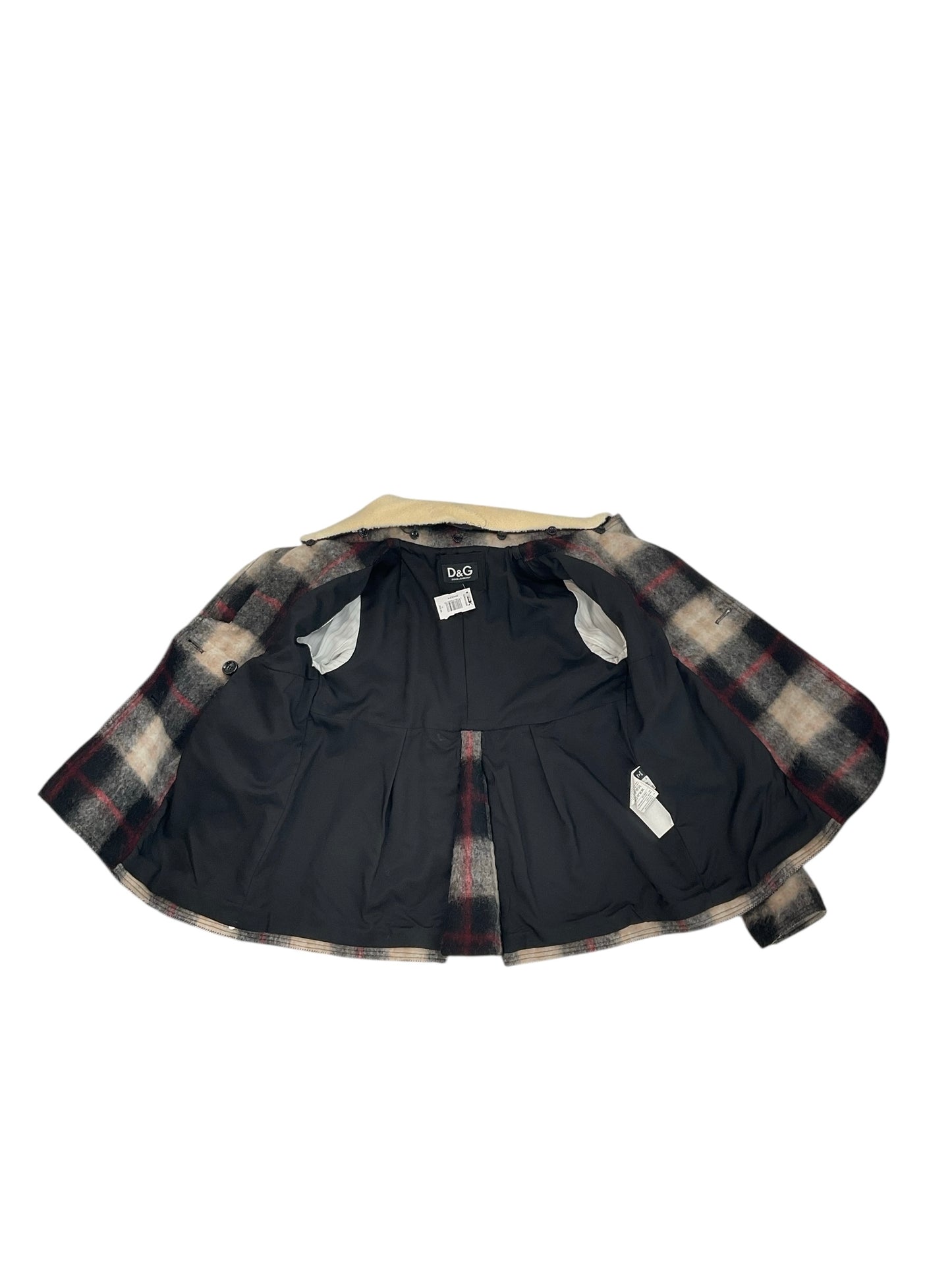 Dolce & Gabbana Plaid Wool Womens Coat