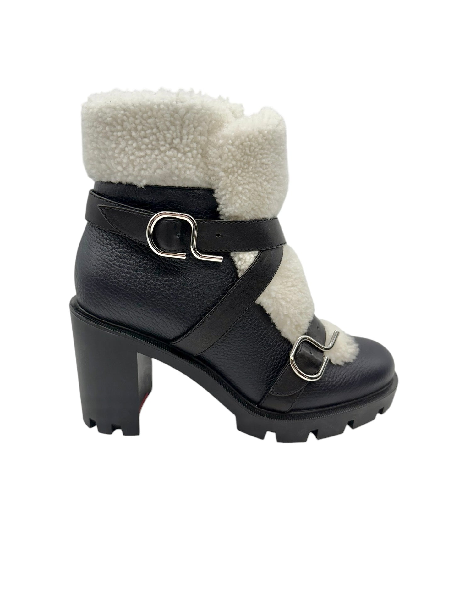 Christian Louboutin Shearling Pole Chic Booties