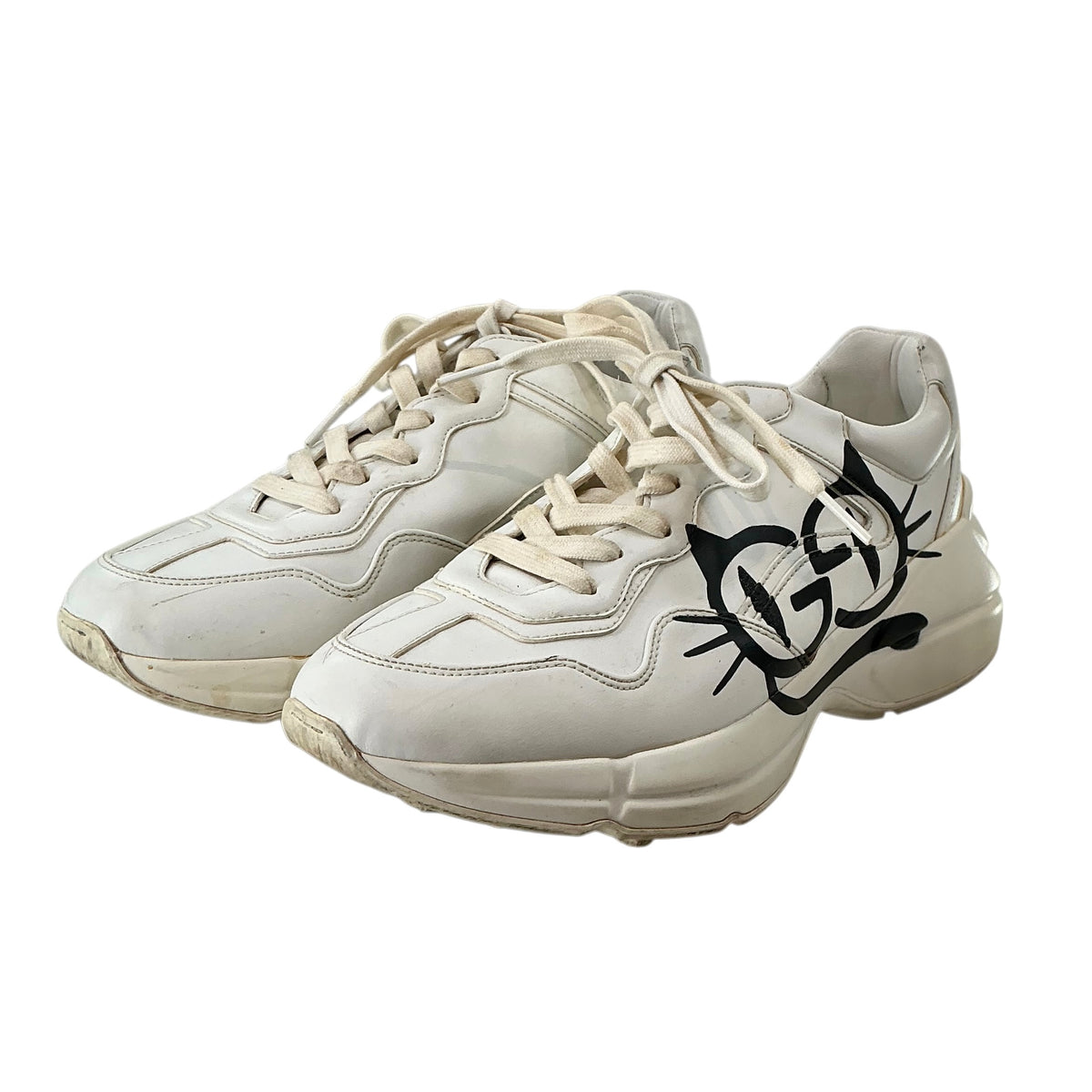 Gucci Rhyton Mystic Cat White Leather Sneakers