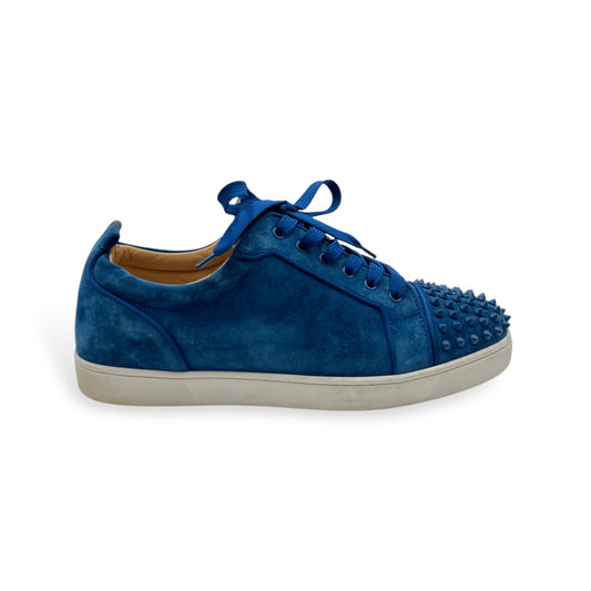 Louboutin Blue Studded Suede Men's Sneakers