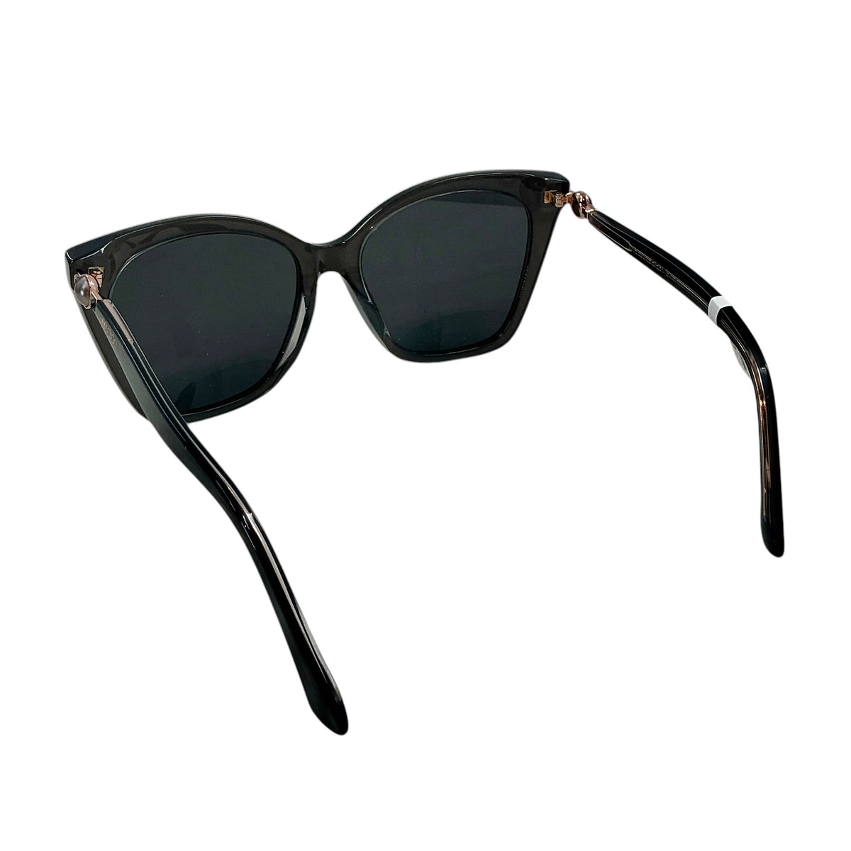 Jimmy Choo RUA/G/S Women's Cat-Eye Sunglasses – Black Acetate Frames