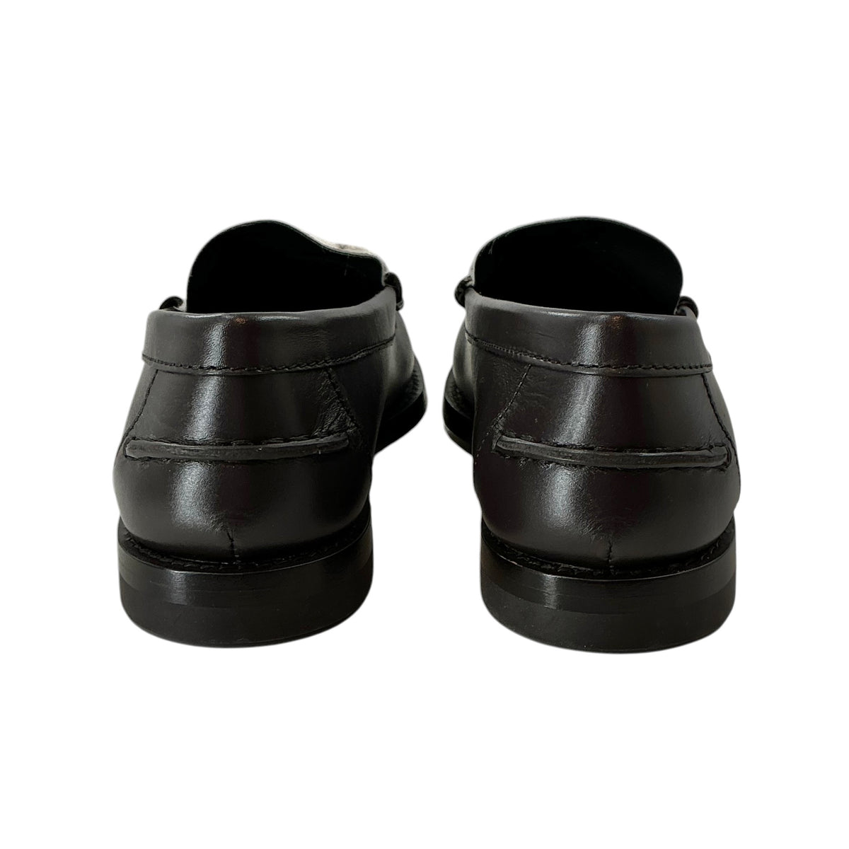 Tod's Iniez Black Leather & Spotted Pony Hair Penny Loafers