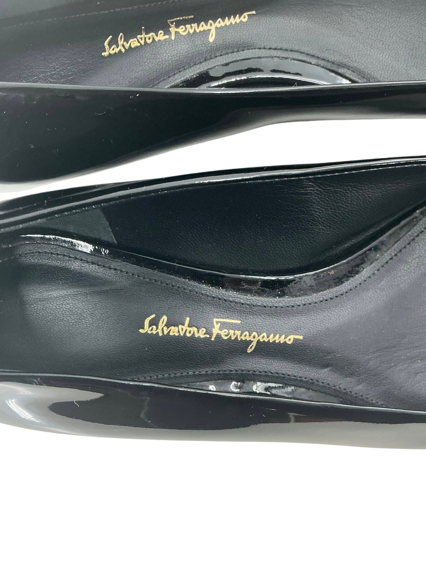 Salvatore Ferragamo Patent Bow Ballet Flat