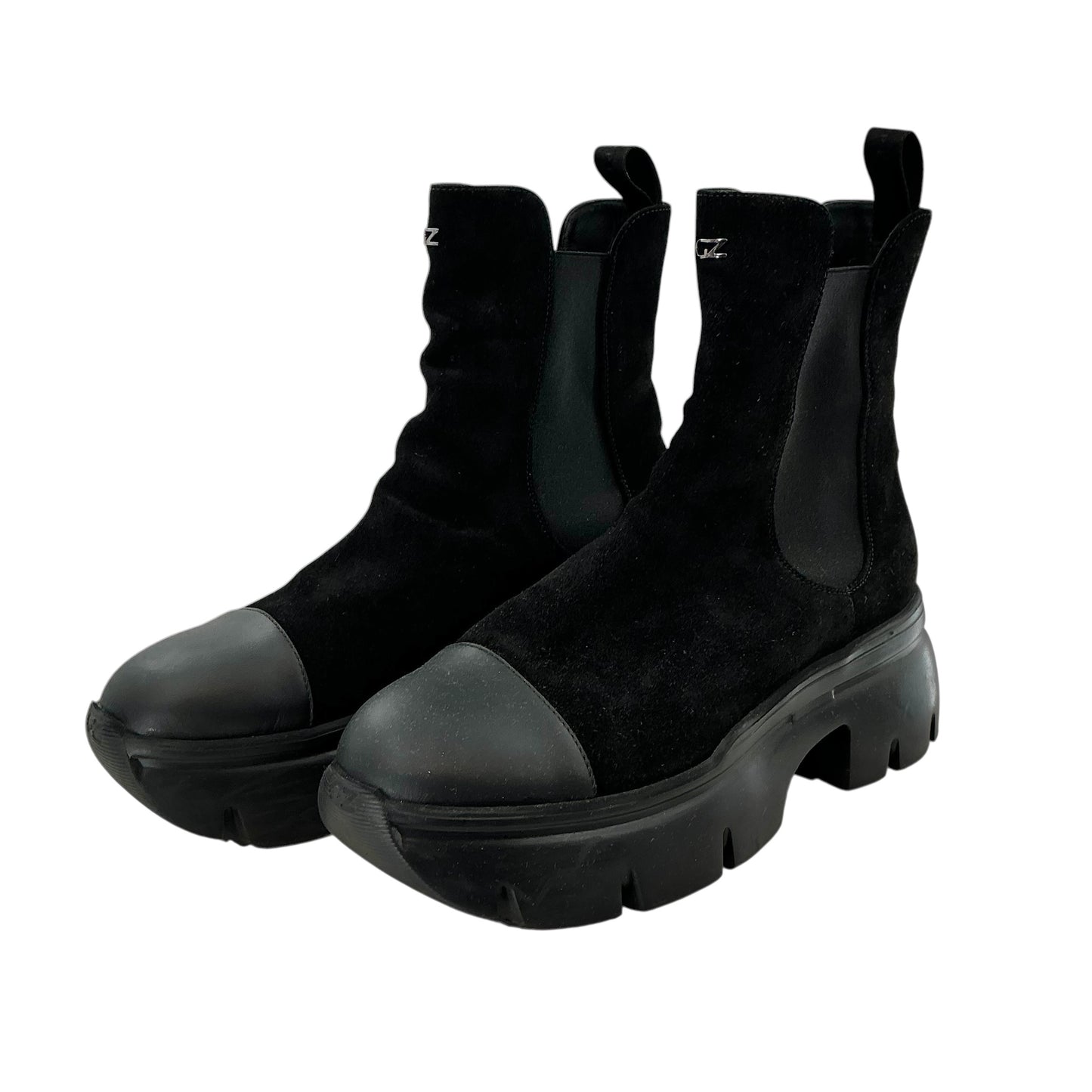 Giuseppe Zanotti Black Suede Apocalypse Chelsea Boots