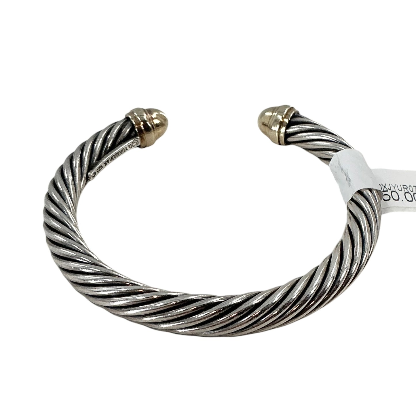 David Yurman 7mm Cable Classics Cuff Bracelet with 14K Gold Domes