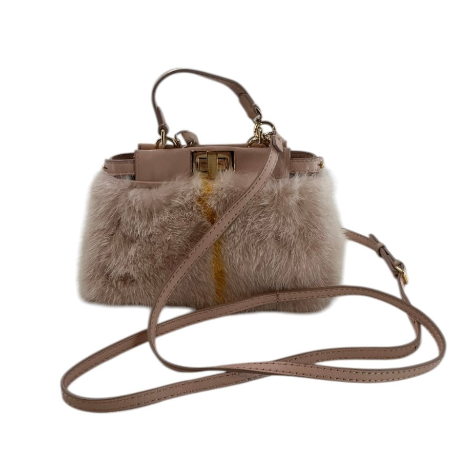 Fendi Peekaboo Mini Pink Fur Handbag