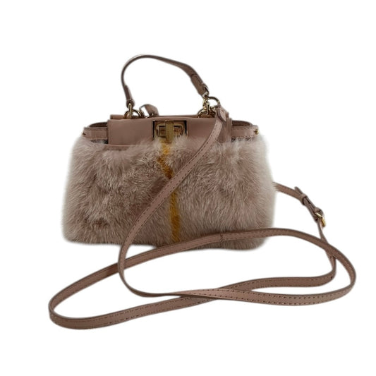 Fendi Peekaboo Mini Pink Fur Handbag