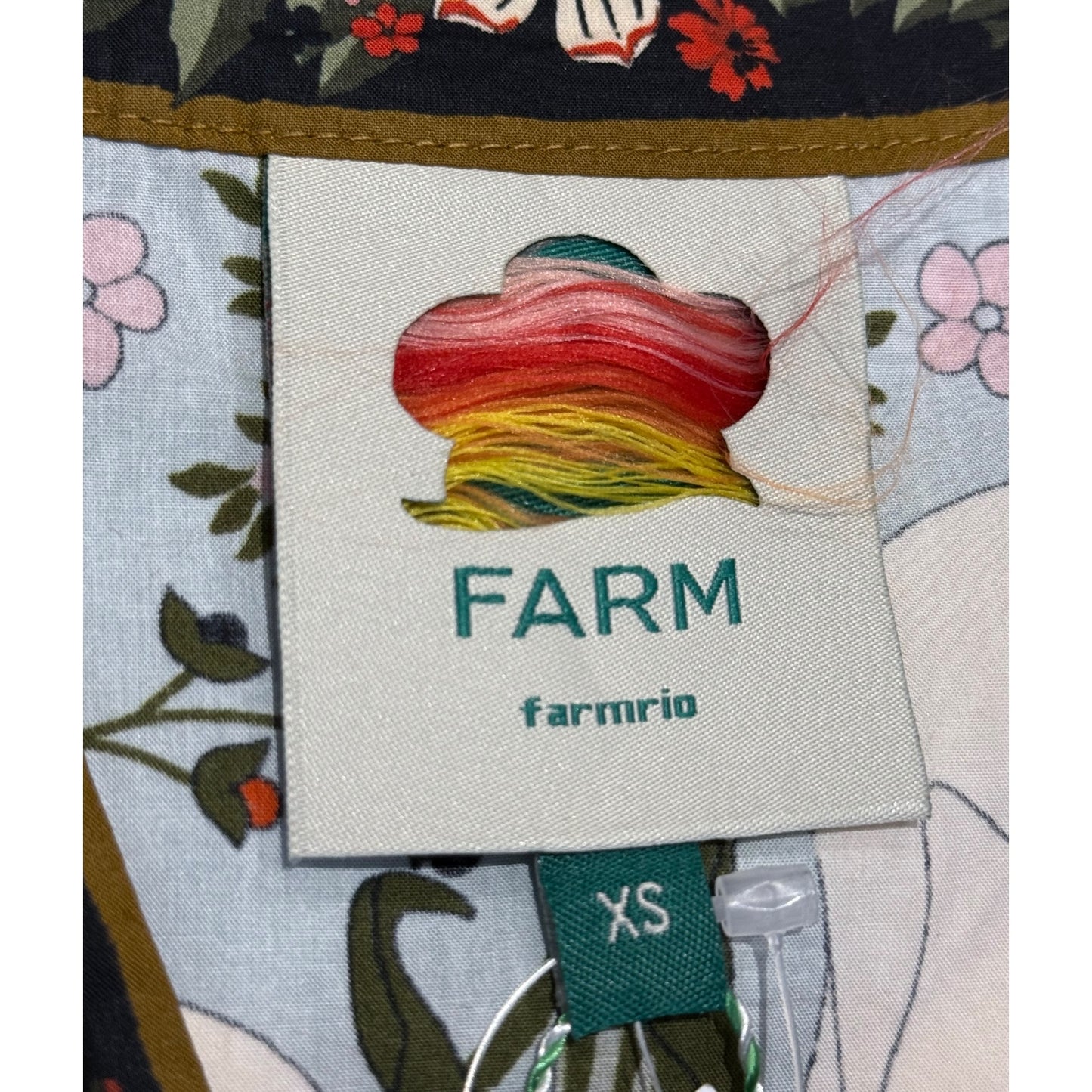 Farm Rio Blue Floral Mini Dress