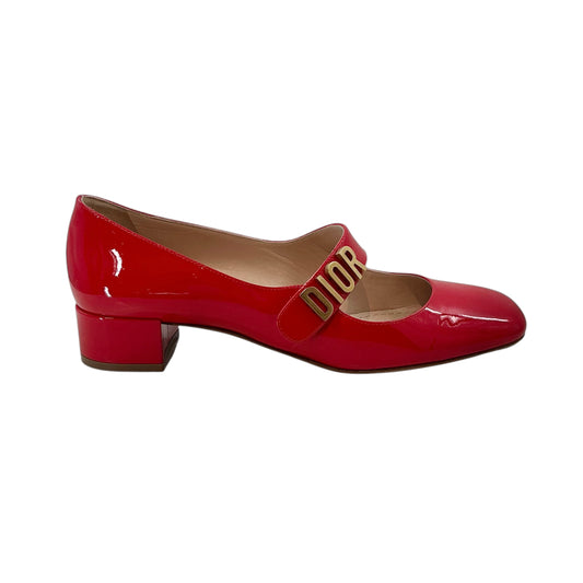 Christian Dior Runway Baby-D Red Patent Leather Mary Jane Pumps