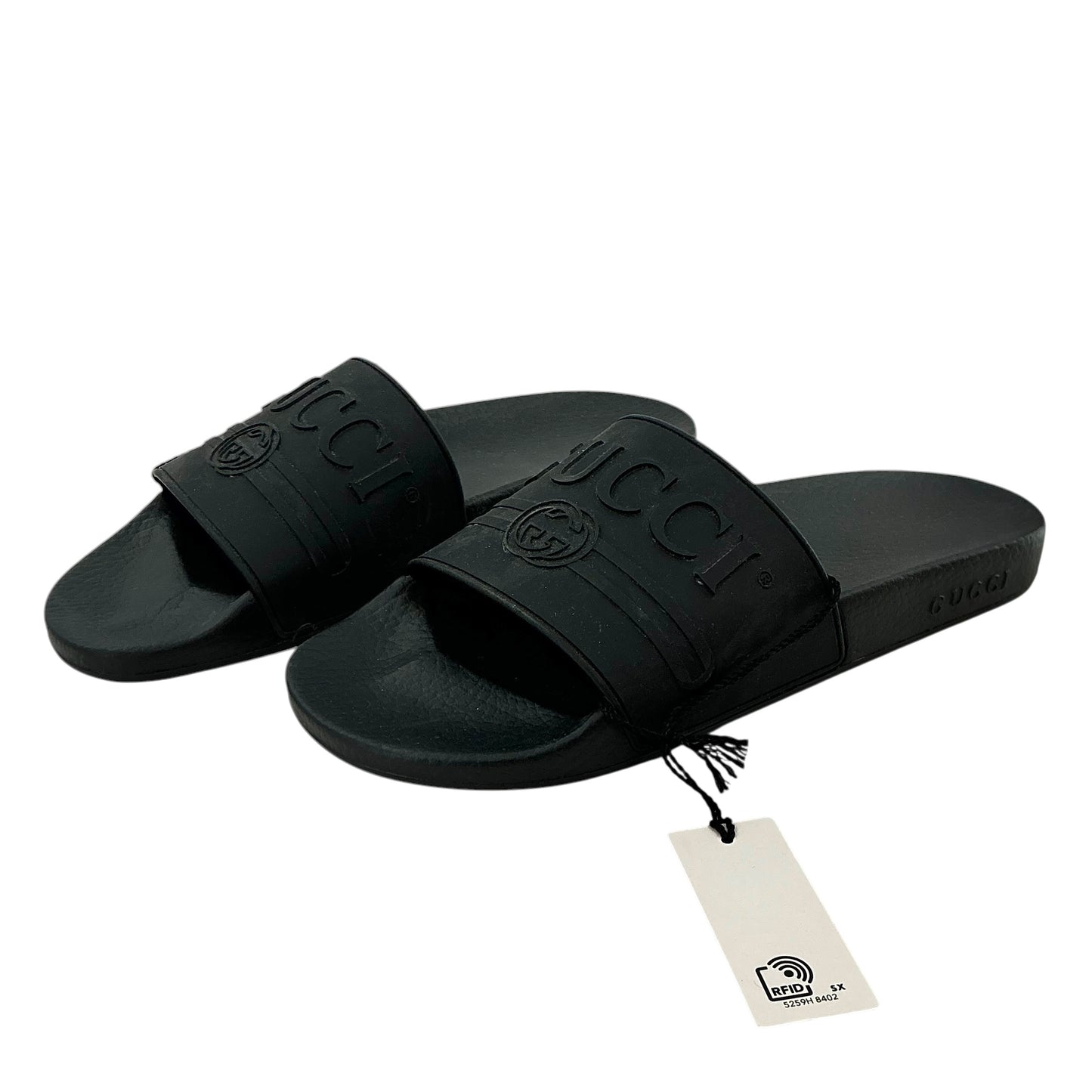Gucci Logo Rubber Slide Sandals