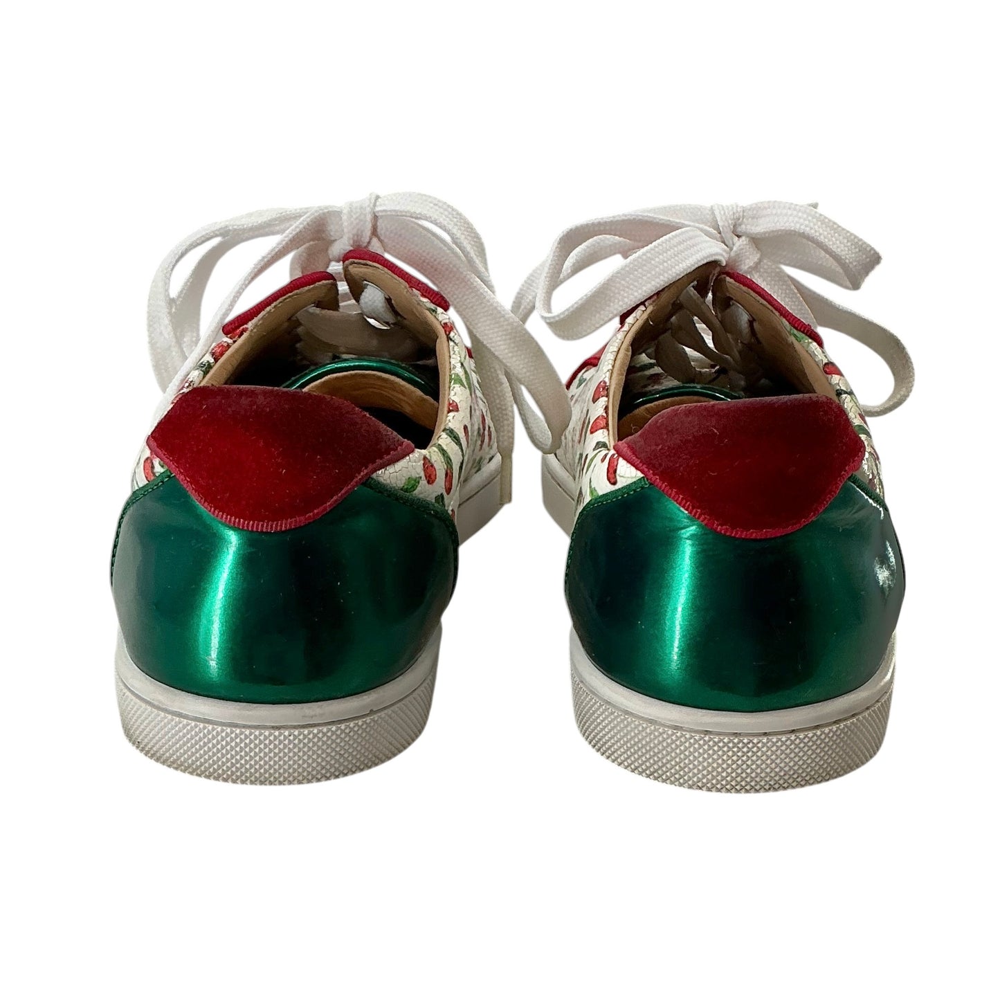 Christian Louboutin Seava Cherry Print Low-Top Sneakers