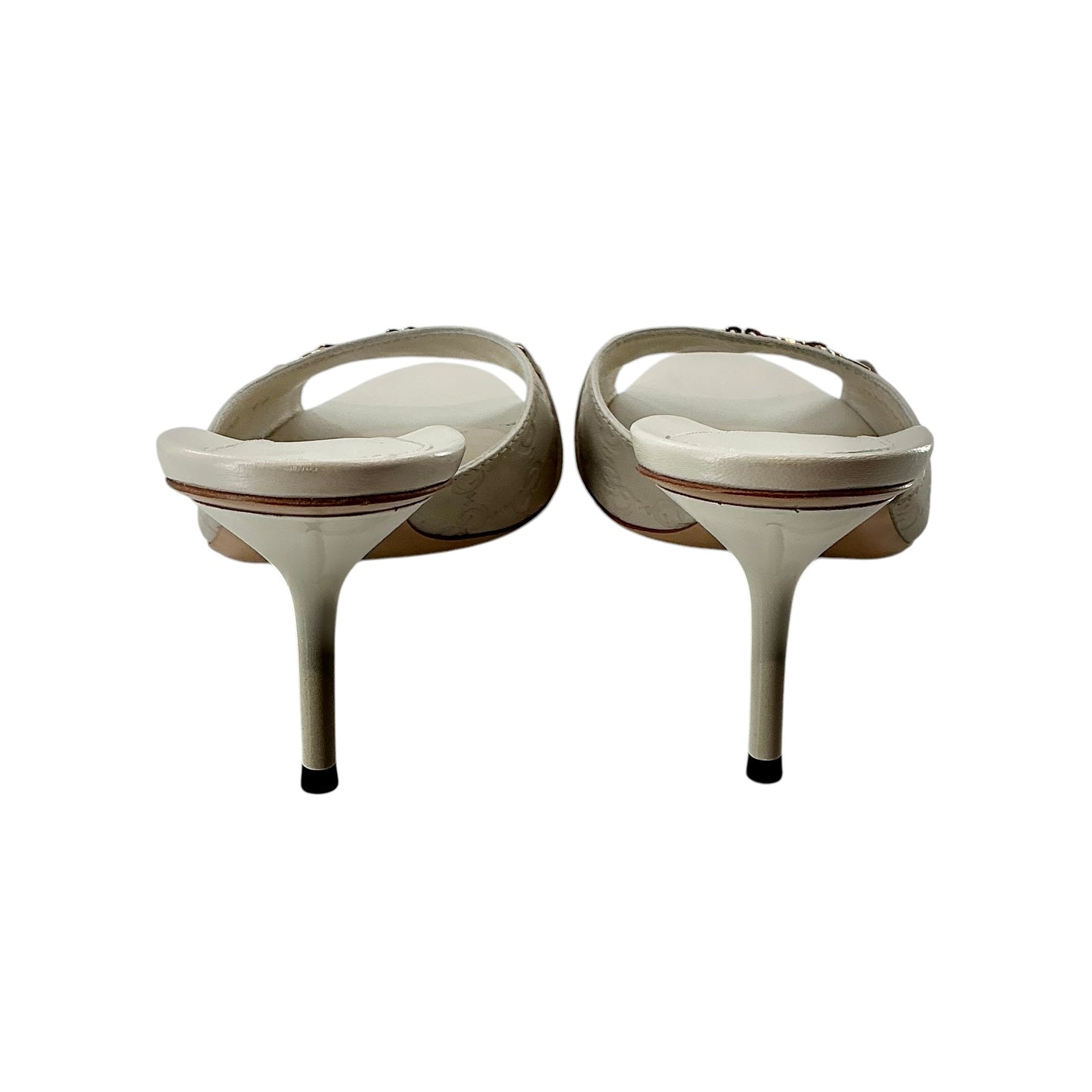 Gucci Mystic White Guccissima Leather Horsebit Heels