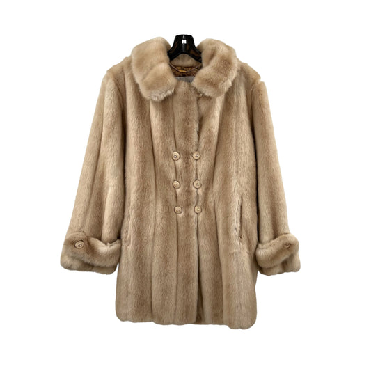 St. John by Marie Gray Tan Faux Fur Coat