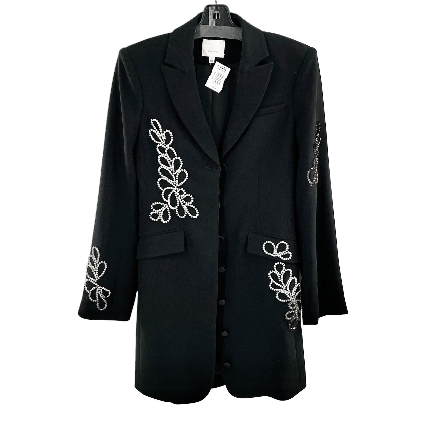 Cinq à Sept Cheyenne Crystal Embellished Tailored Blazer Jacket