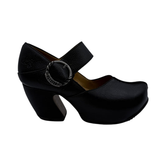 John Fluevog Black Leather Mary Janes