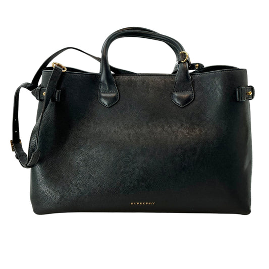 Burberry Grainy Leather House Check Banner Tote (Large)