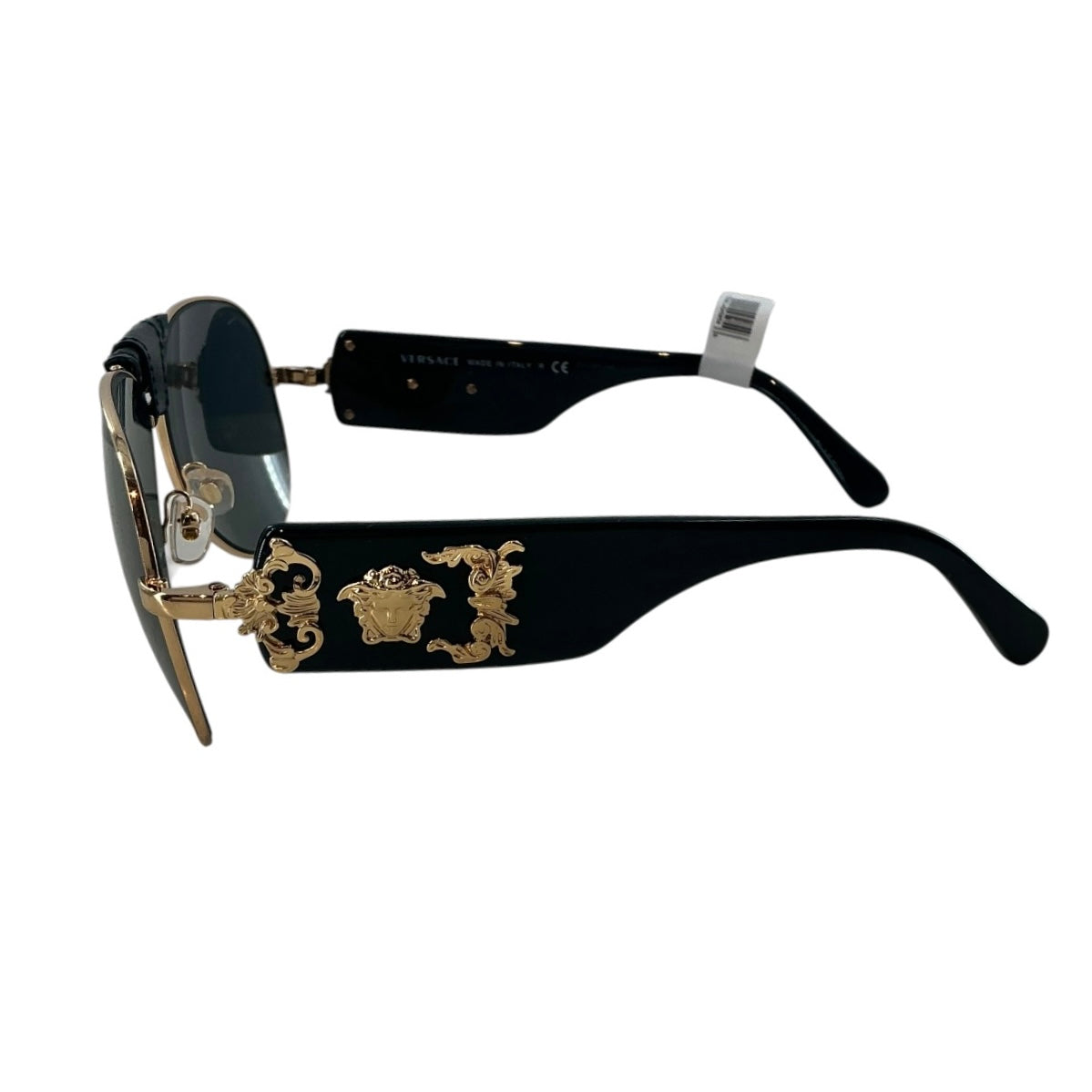 Versace VE2150Q Gold & Black Aviator Sunglasses w/ Case and Box