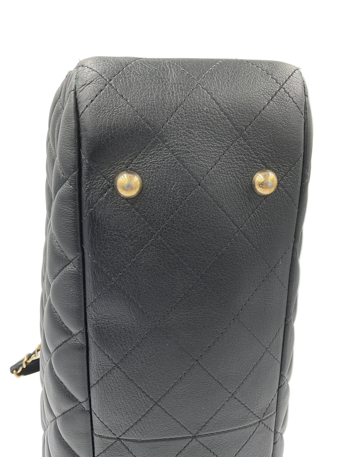 Chanel Black Leather Quilted Timeless Shopping Tote