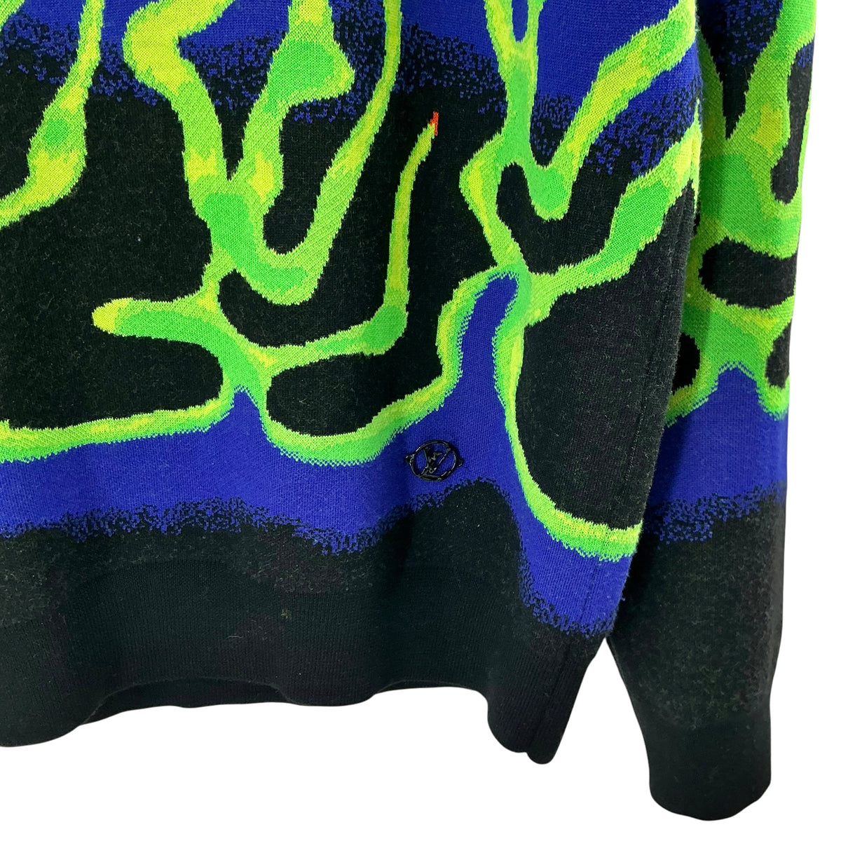 Louis Vuitton Thorn Flames Graphic Jacquard Wool Knit Sweater