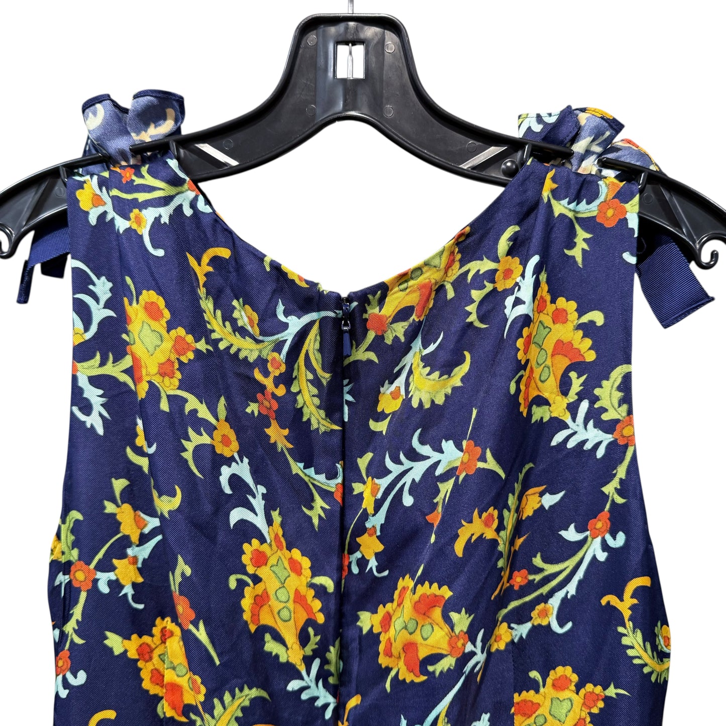 Oscar de la Renta Blue Floral Dress