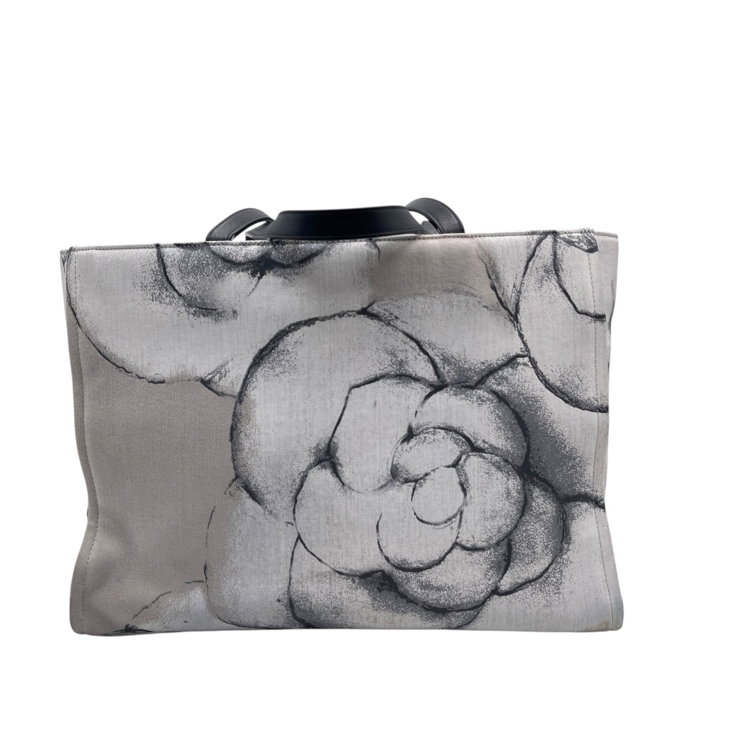 Chanel Camellia Canvas Tote