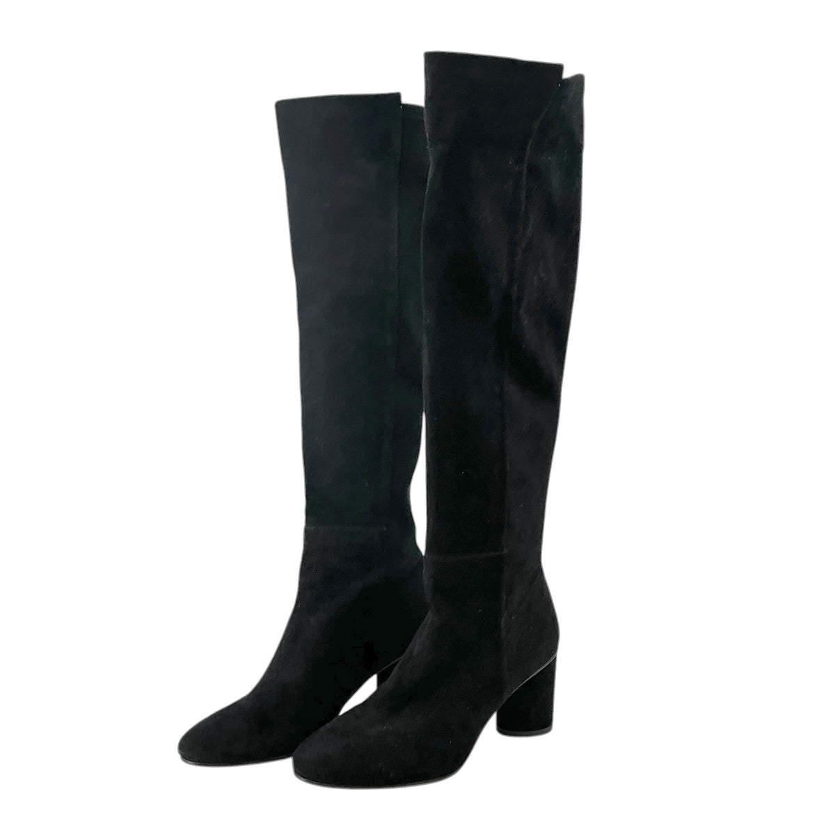 Stuart Weitzman Eloise 75 Black Suede Tall Boots