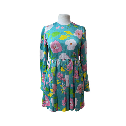 YSL Blue Floral Baby Doll Dress