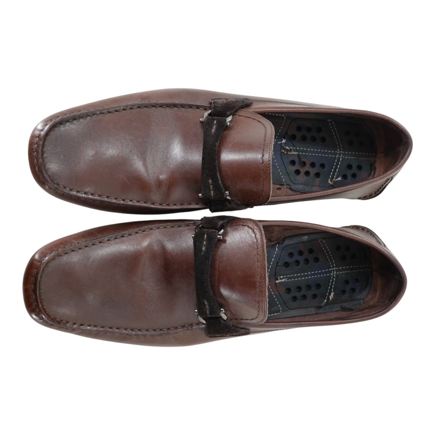 Ferragamo Brown Leather Mens Loafers
