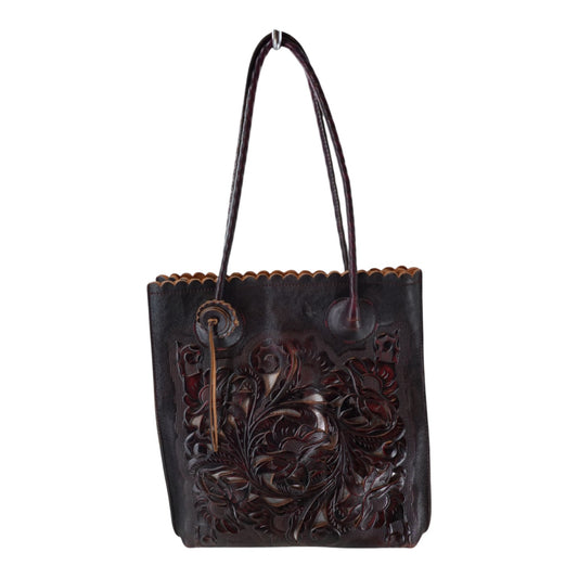 Patricia Nash Cavo Burnished Tooled Leather Tote Bag