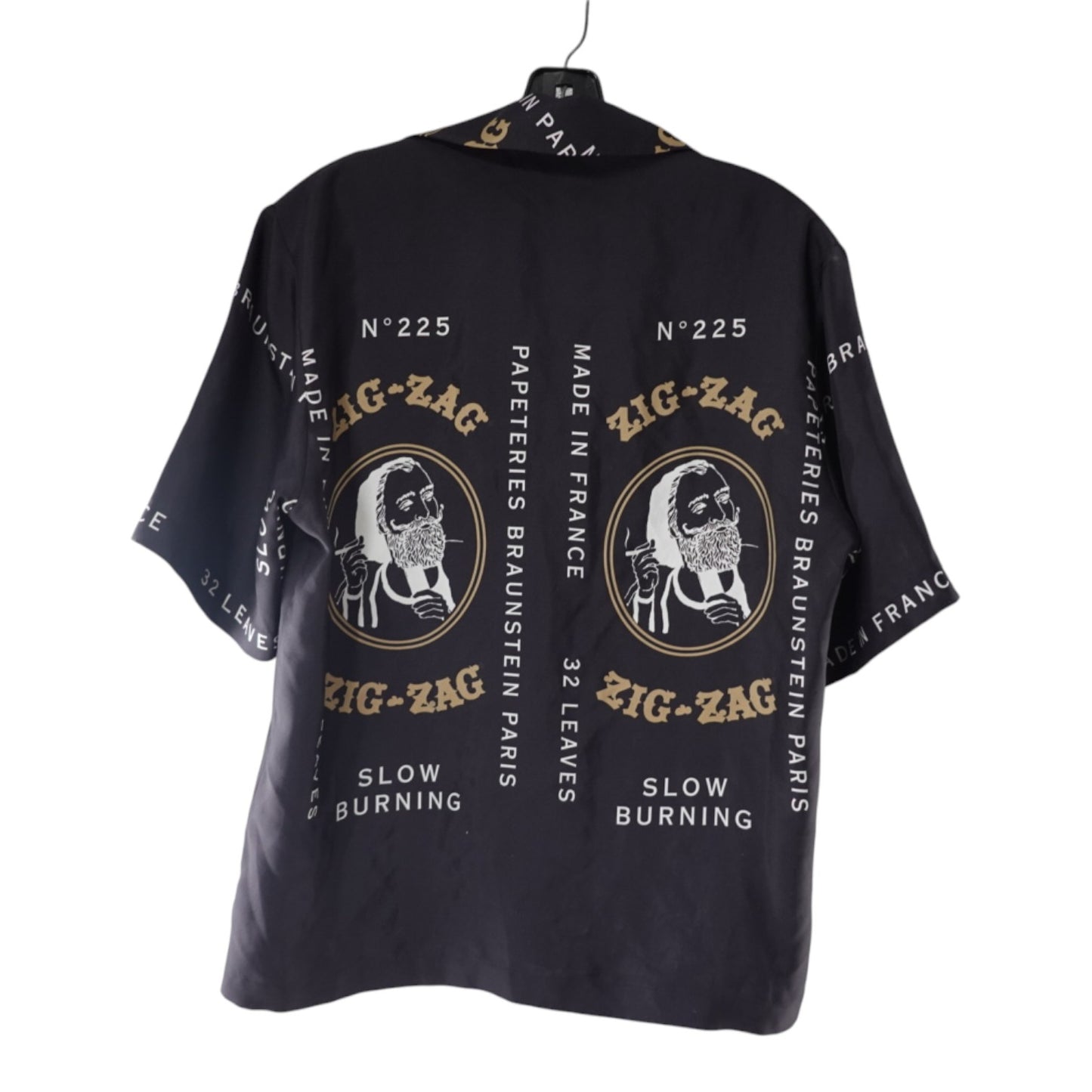 Amiri Zig-Zag Rolling Paper Silk Shirt