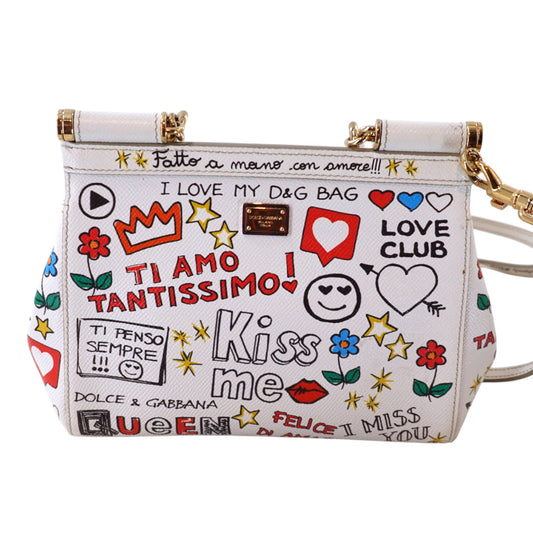 Dolce & Gabbana Dauphine Graffiti Miss Sicily Satchel