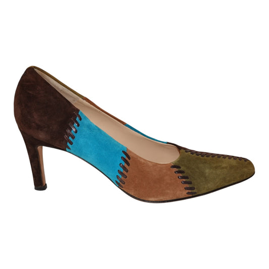 Salvatore Ferragamo Color-Block Patchwork Pumps