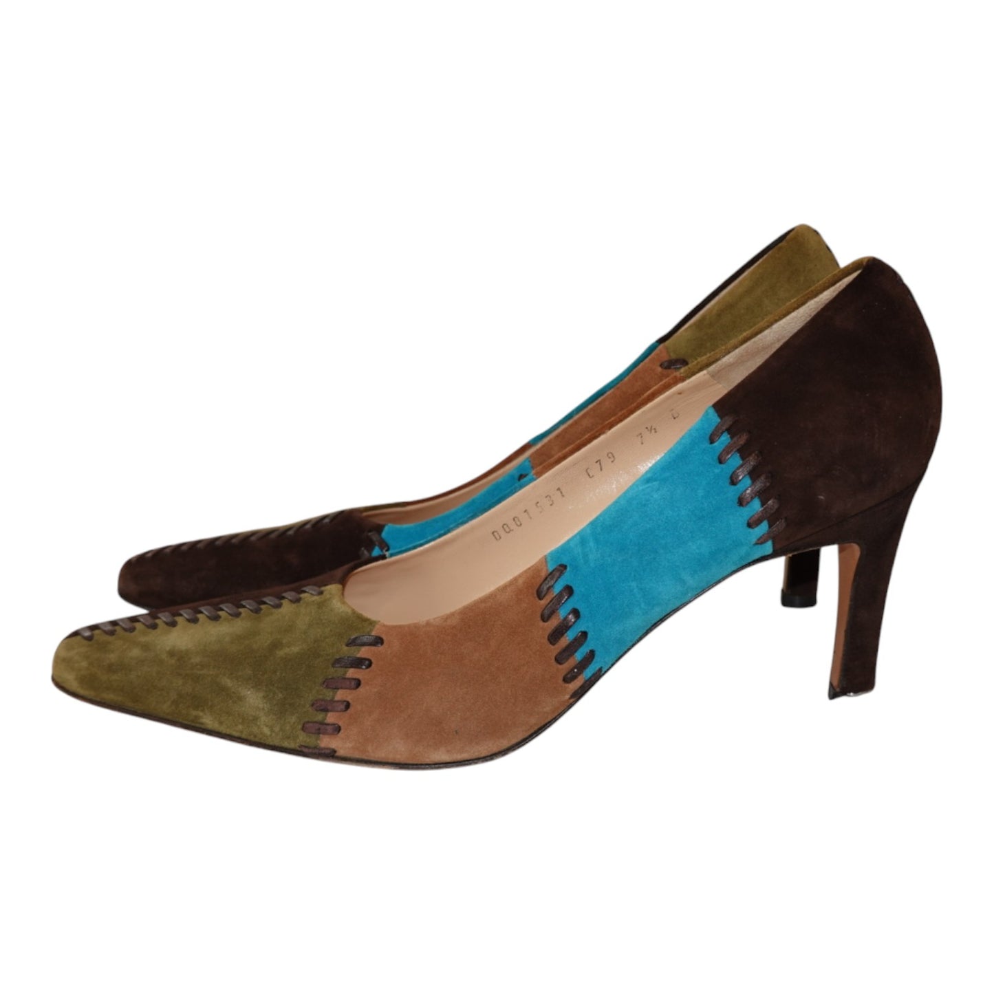 Salvatore Ferragamo Color-Block Patchwork Pumps