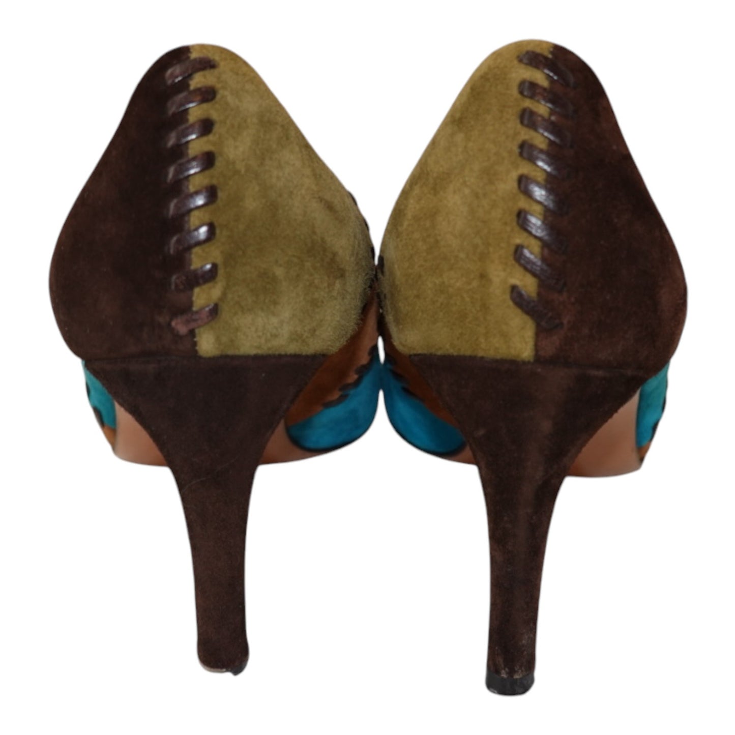 Salvatore Ferragamo Color-Block Patchwork Pumps