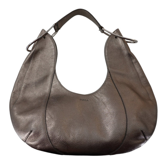 Furla Bronze Leather Hobo Bag