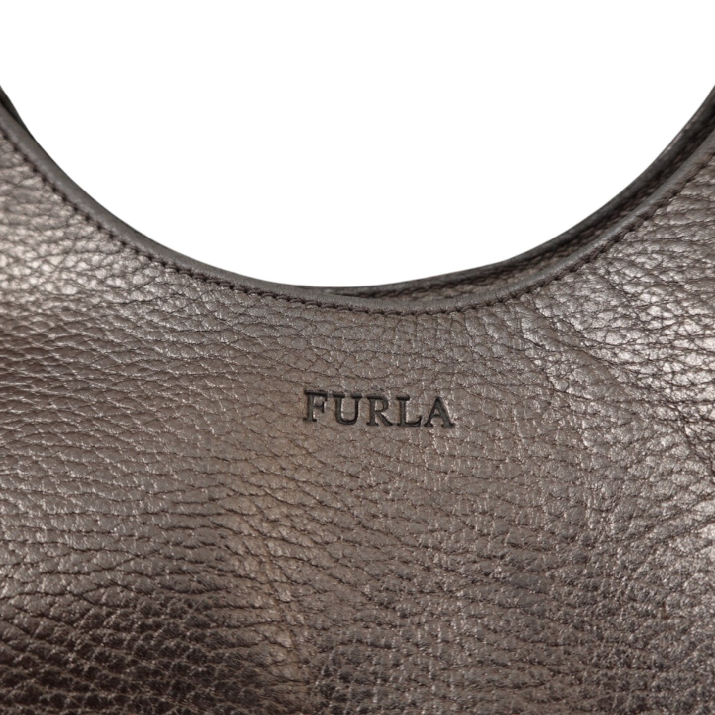 Furla Bronze Leather Hobo Bag