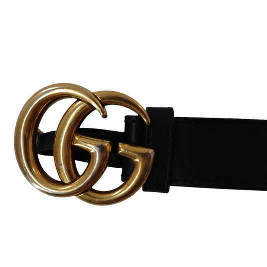 Gucci Black Leather Belt
