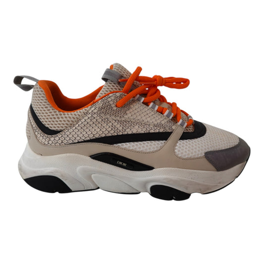 Dior Orange Colored Python Sneakers