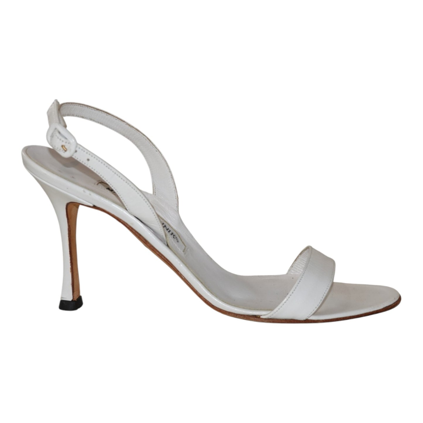 Manolo Blahnik White Strappy Heels