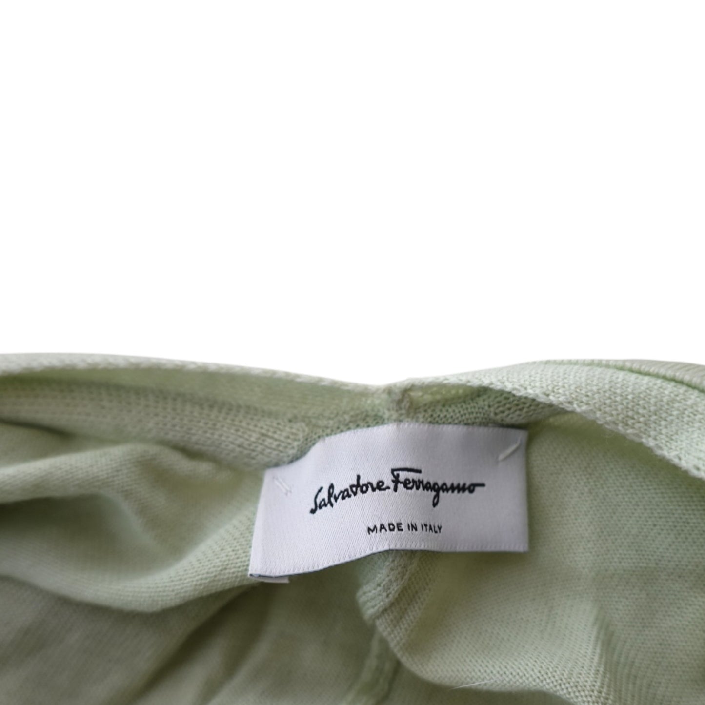 Salvatore Ferragamo Light Green Virgin Wool Flowy Cardigan