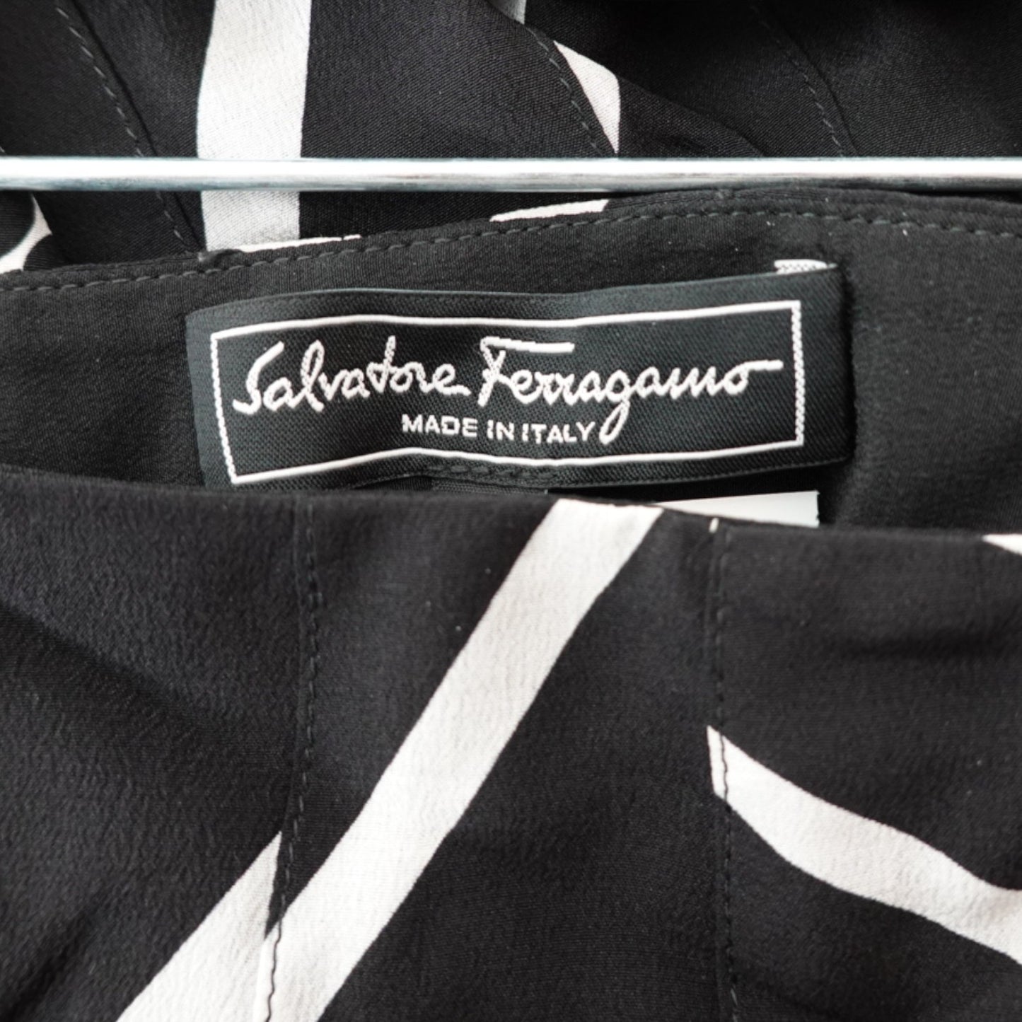 Salvatore Ferragamo Black and White Skirt