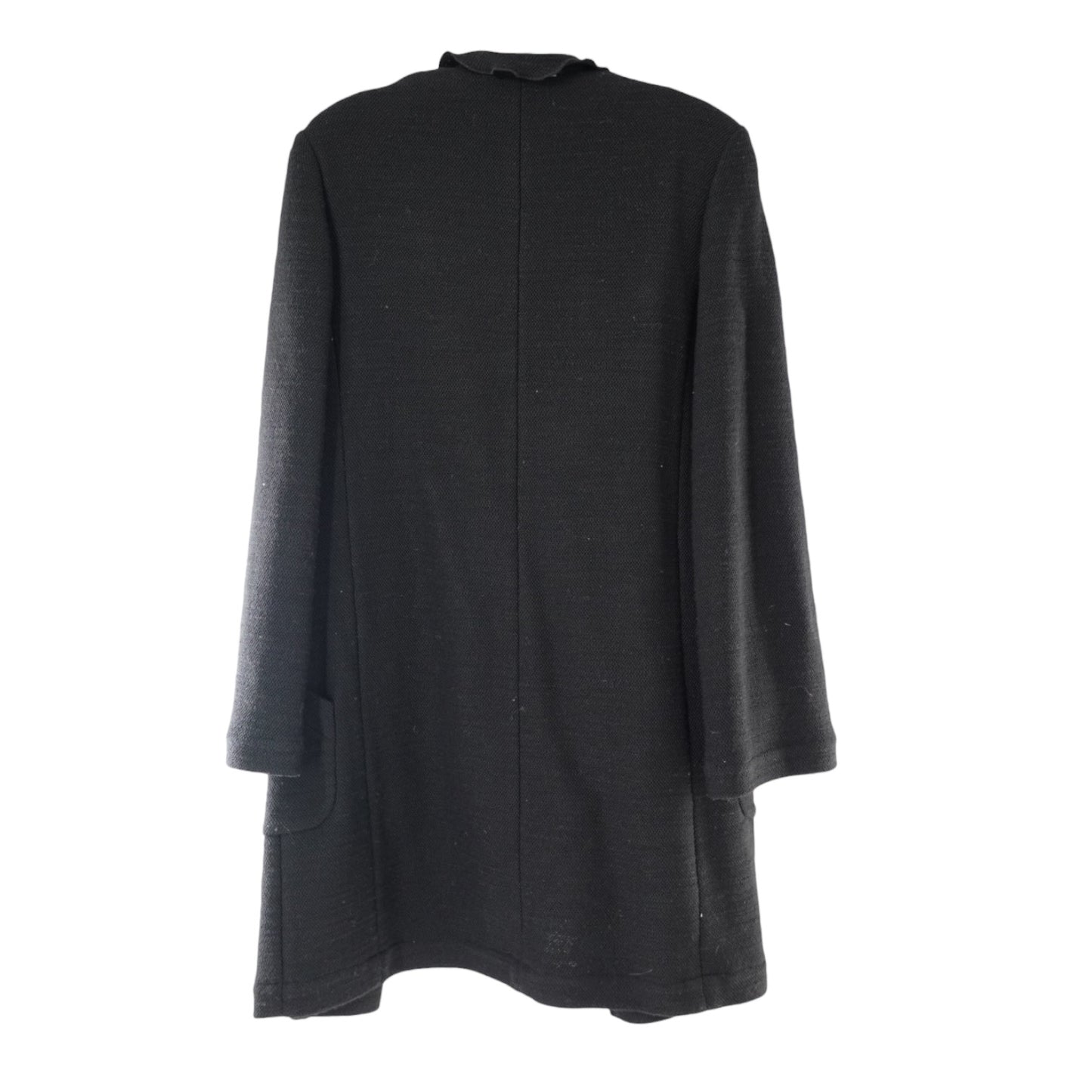 Chanel Black Ruffle Knit Long Cardigan