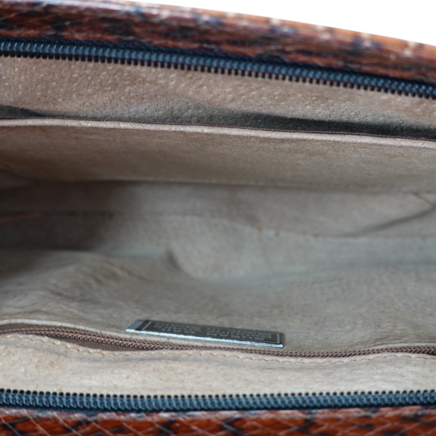 Susan Gail Snakeskin Clutch