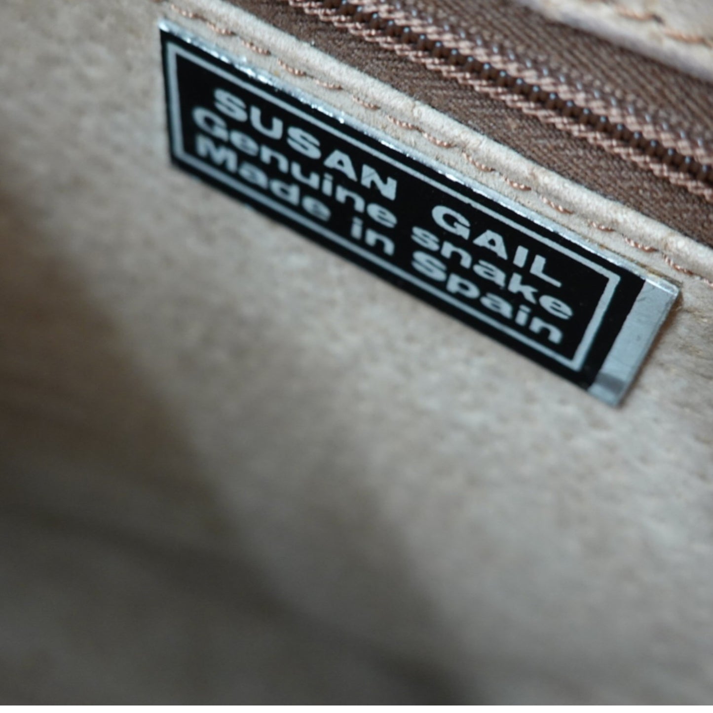 Susan Gail Snakeskin Clutch