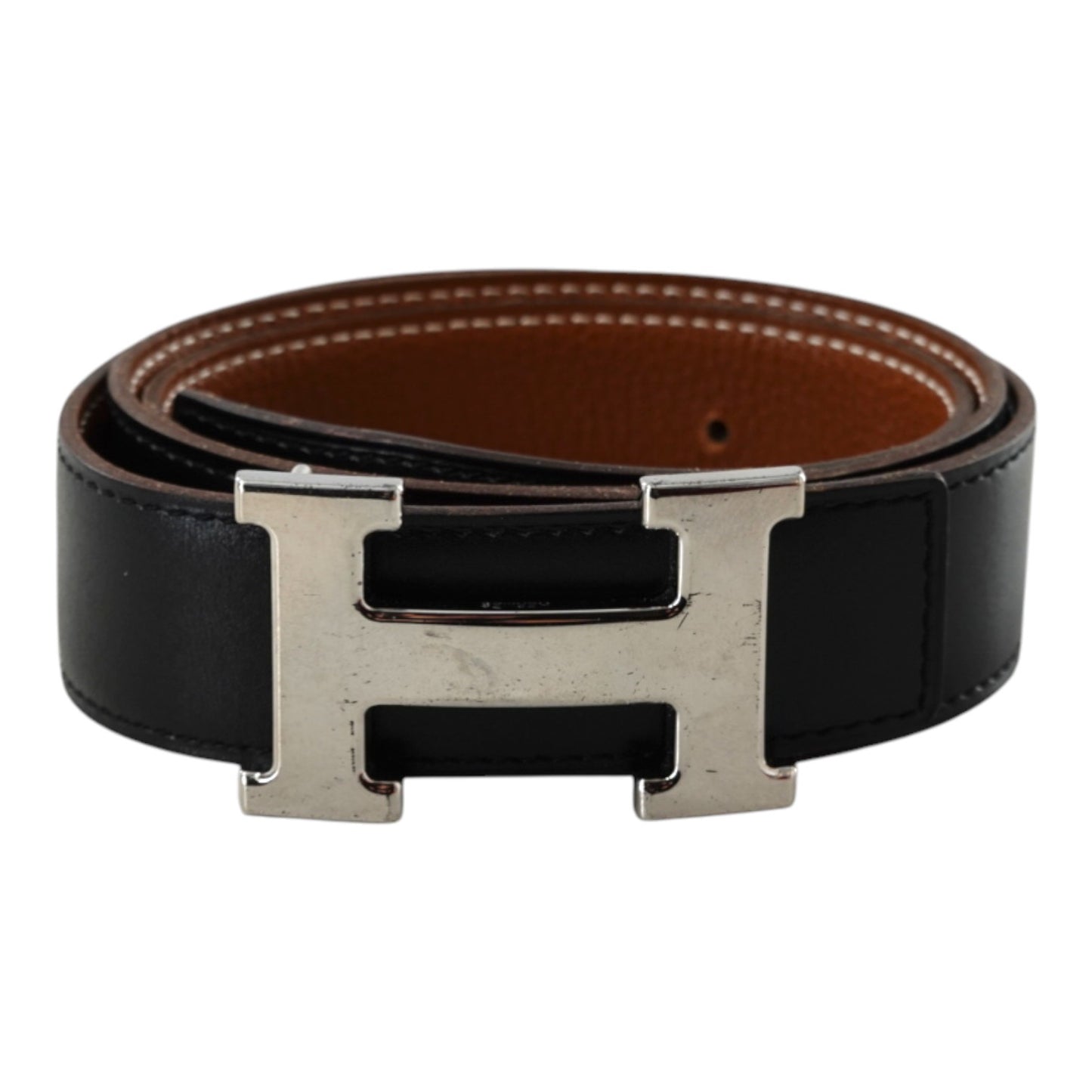 Hermes Black Leather Belt