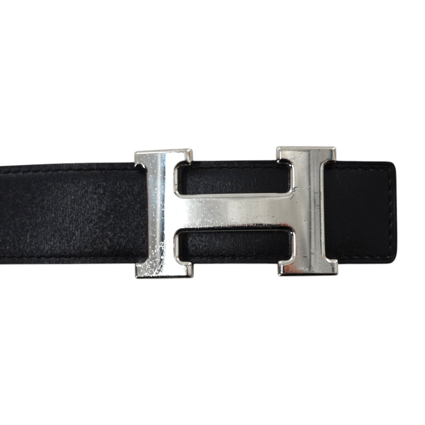 Hermes Black Leather Belt