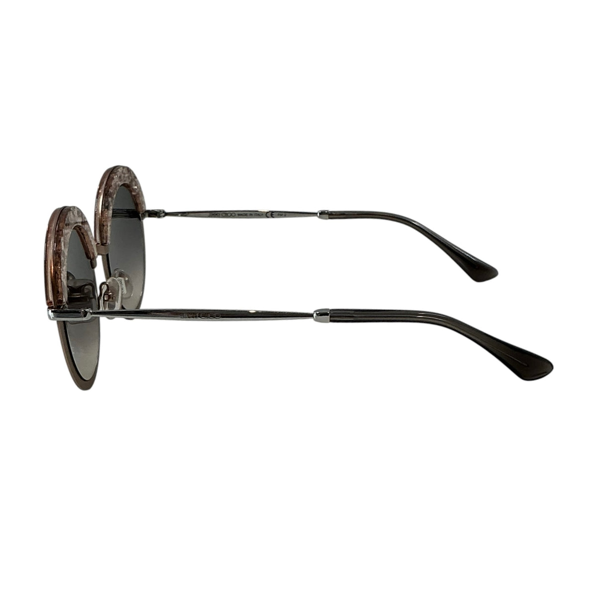 Jimmy Choo Gotha/S Round Glitter Accented Sunglasses